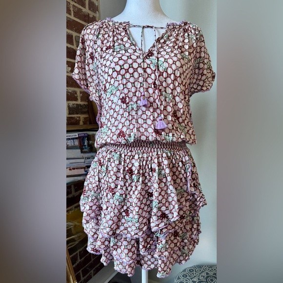 POUPETTE ST BARTH Elsa Floral Mini Dress-Size Medium-Preowned - Picture 2 of 10